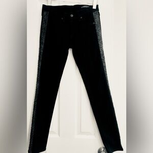 Rag & Bone Black  Beaded accents Skinny Legs Pants.